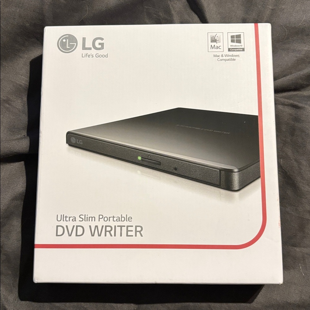 LG Ultra Slim Portable DVD Writer - Black